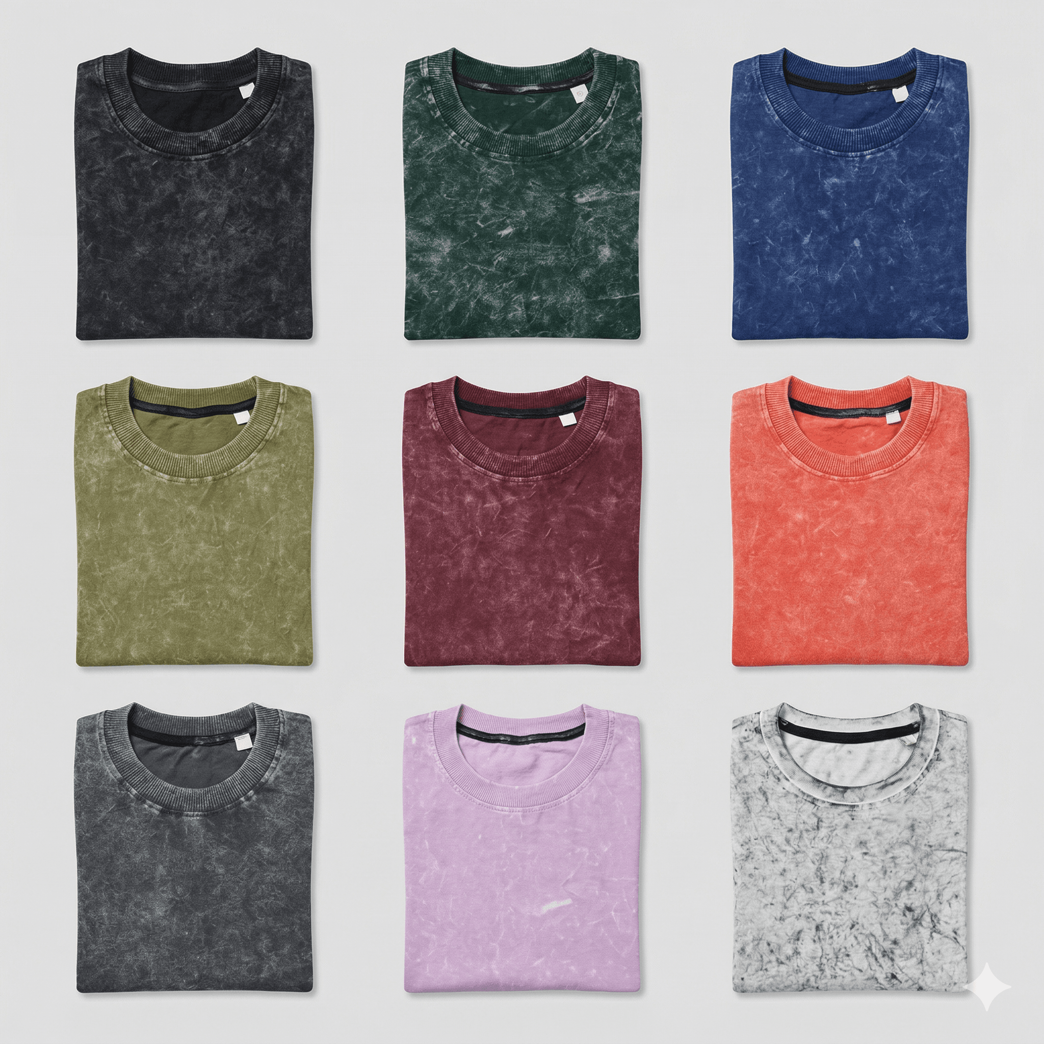 ACID WASH T SHIRT- 100% COTTON T SHIRT - KARDHAR Custom Apparel View 2