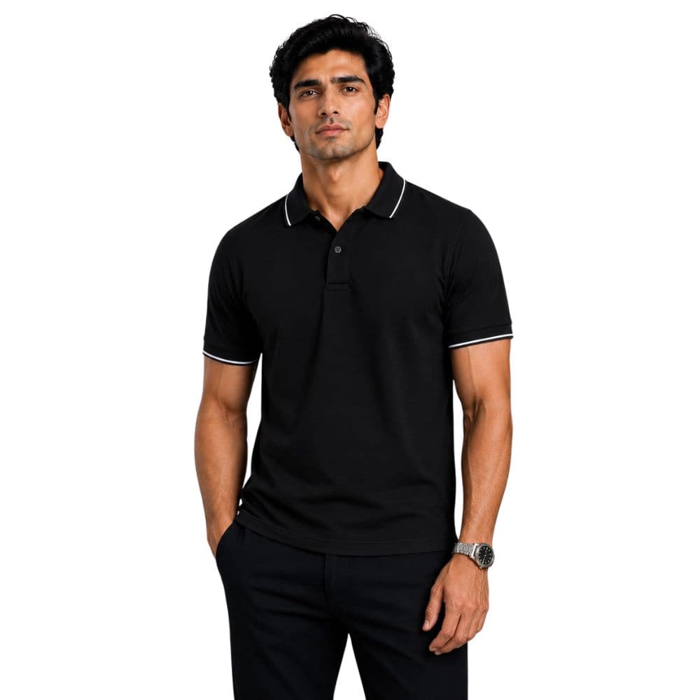 POLO T SHIRT- 100% PREMIUM COTTON-PT - KARDHAR Custom Apparel View 2