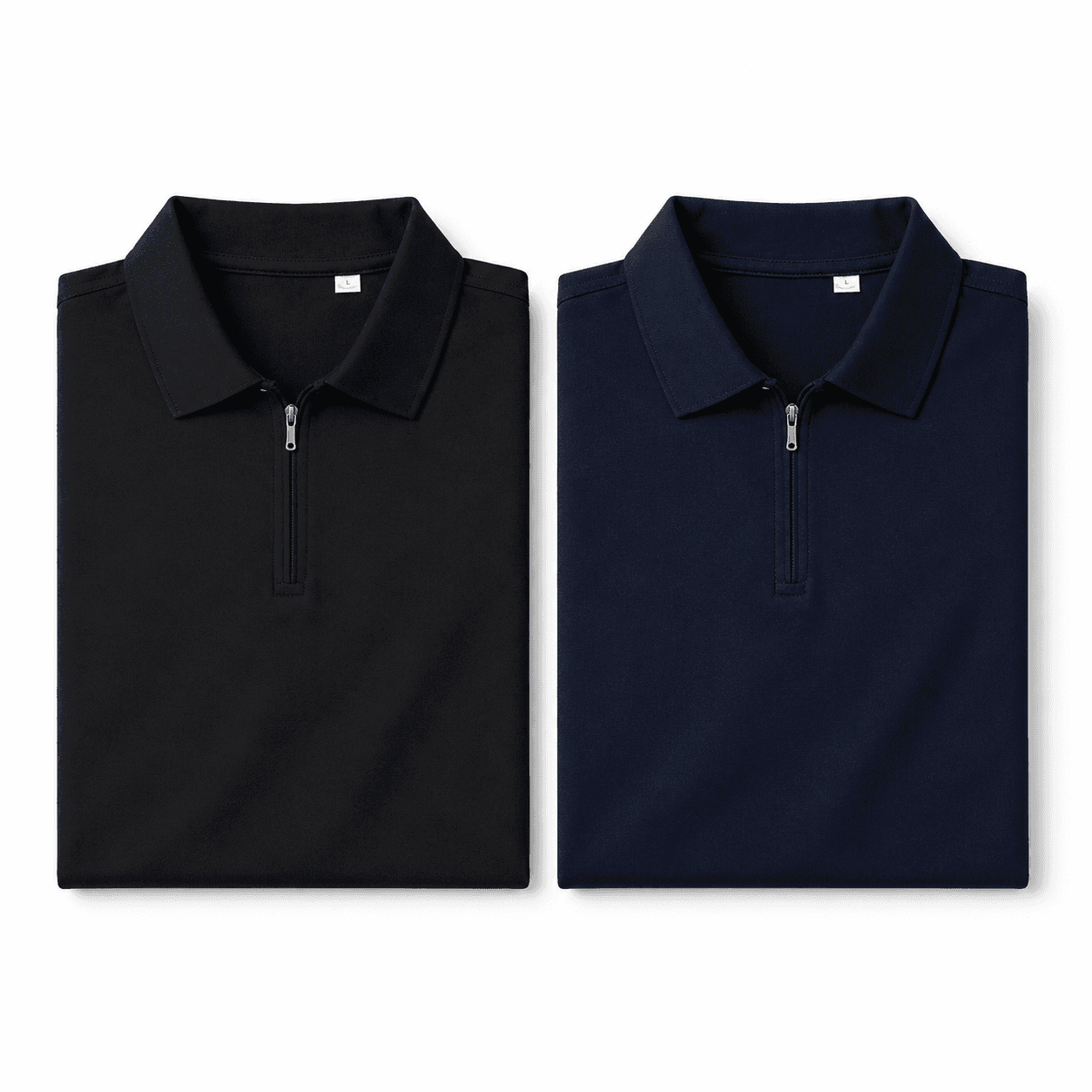 Polo T Shirt- Premium 100% Cotton French Terry - zip - KARDHAR Custom Apparel